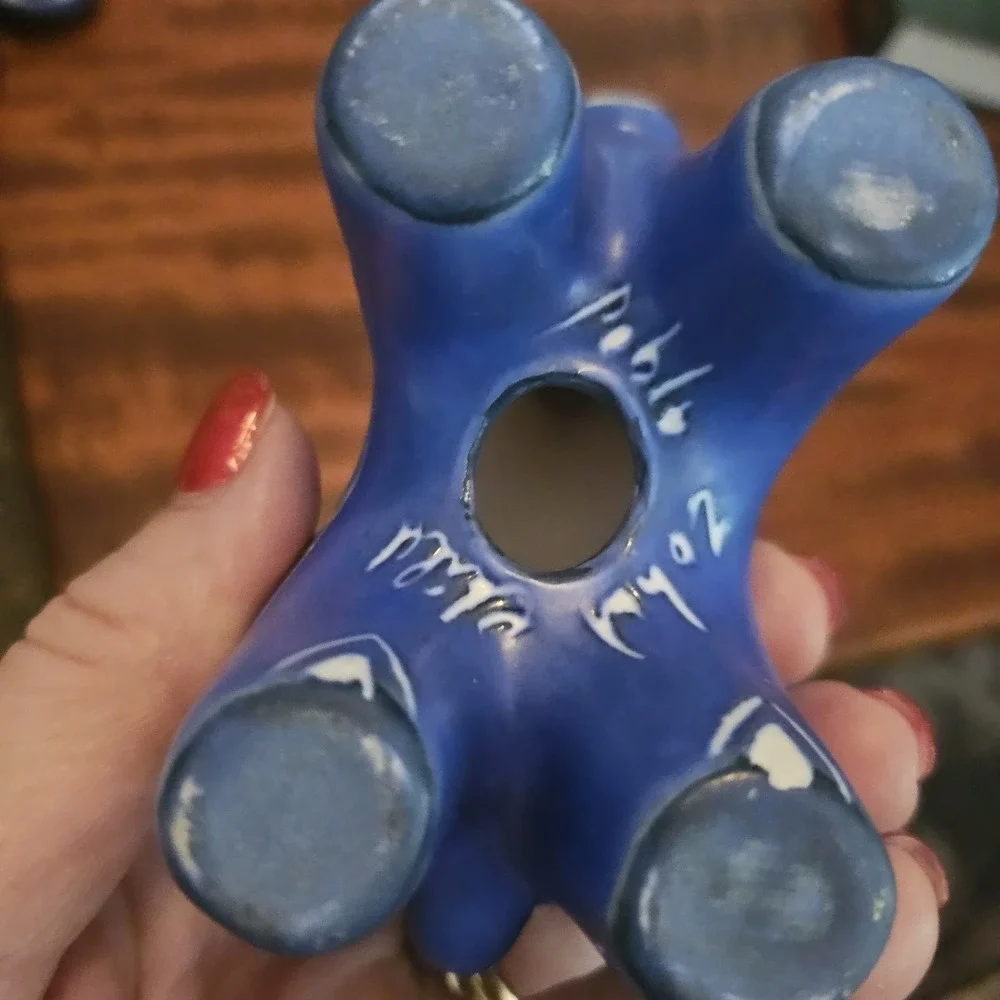 Pablo Zabal Chile Horse Ceramic Blue /White 3.75